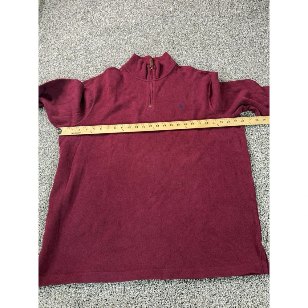 Polo Ralph Lauren  1/4 Zip Sweater Men's Size 2XL Red Preppy
